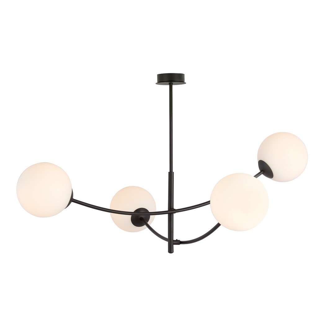 Emibig Stropna svjetiljka HUNTER 230V 10W MAX LED E14 Čelik/ Staklo Crna