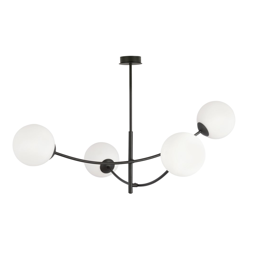 Emibig Stropna svjetiljka HUNTER 230V 10W MAX LED E14 Čelik/ Staklo Crna