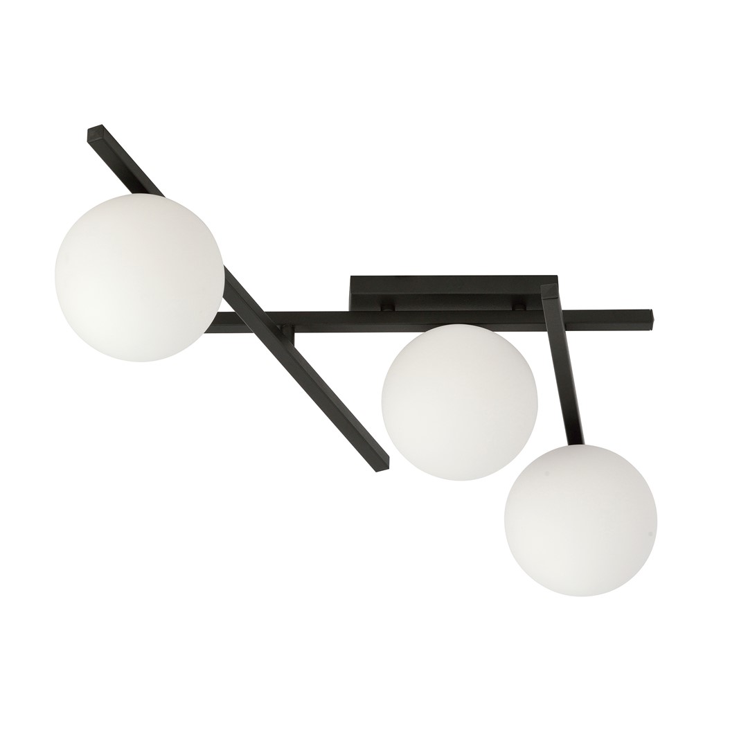 Emibig Stropna svjetiljka SMART 230V 10W MAX LED E14 Čelik/ Staklo Crna