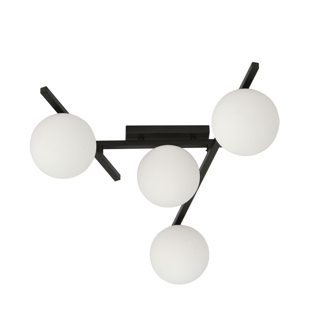 Emibig Stropna svjetiljka SMART 230V 10W MAX LED E14 Čelik/ Staklo Crna