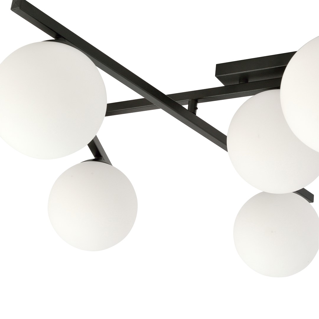 Emibig Stropna svjetiljka SMART 230V 10W MAX LED E14 Čelik/ Staklo Crna
