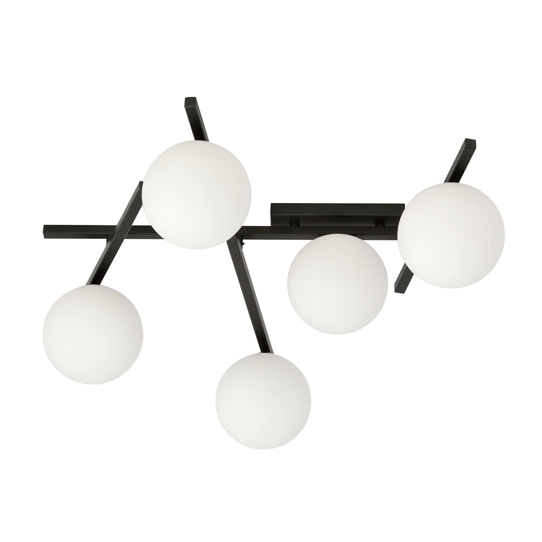 Emibig Stropna svjetiljka SMART 230V 10W MAX LED E14 Čelik/ Staklo Crna