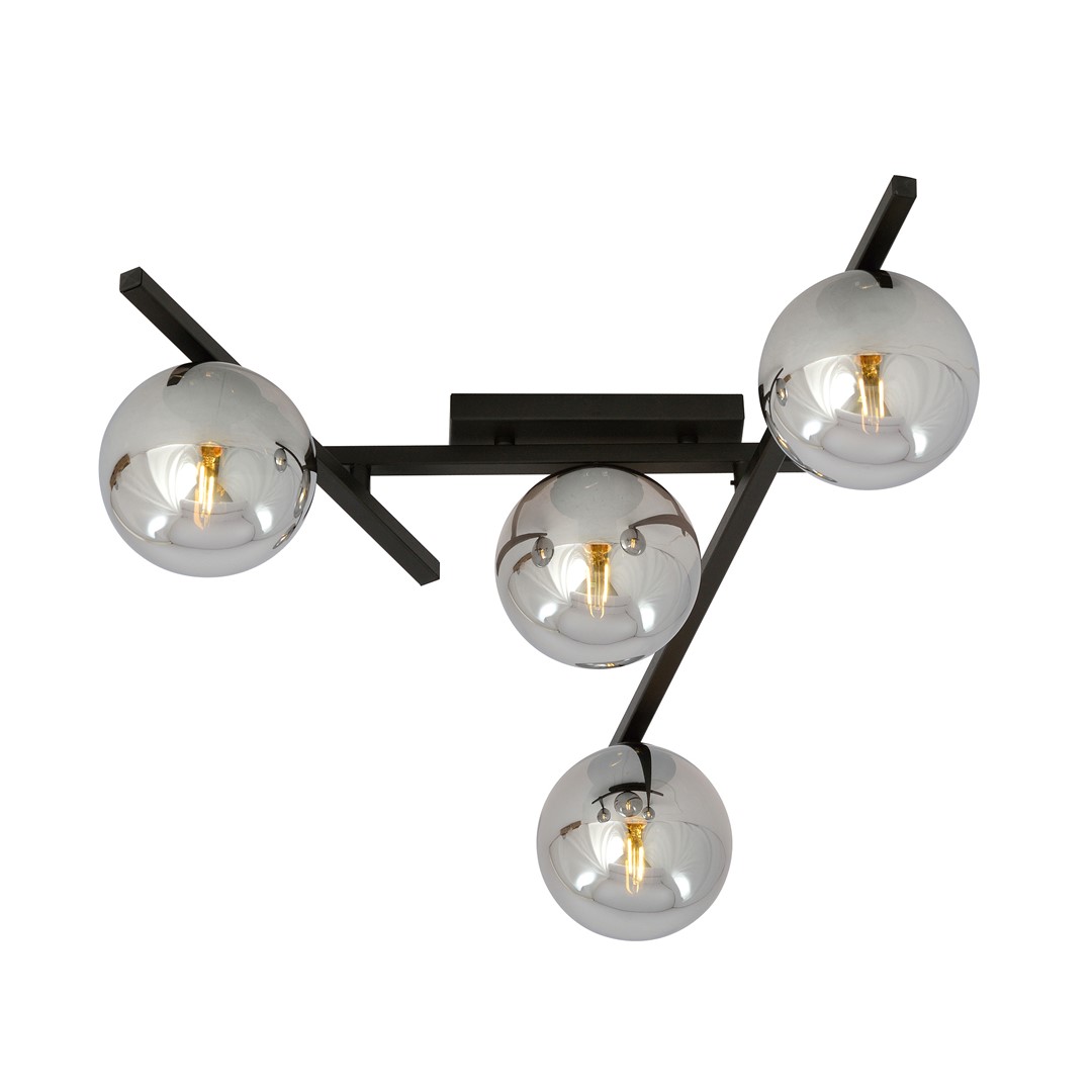 Emibig Stropna svjetiljka SMART 230V 10W MAX LED E14 Čelik/ Staklo Crna