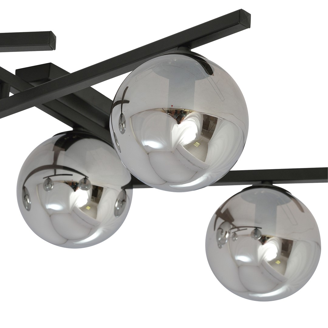 Emibig Stropna svjetiljka SMART 230V 10W MAX LED E14 Čelik/ Staklo Crna