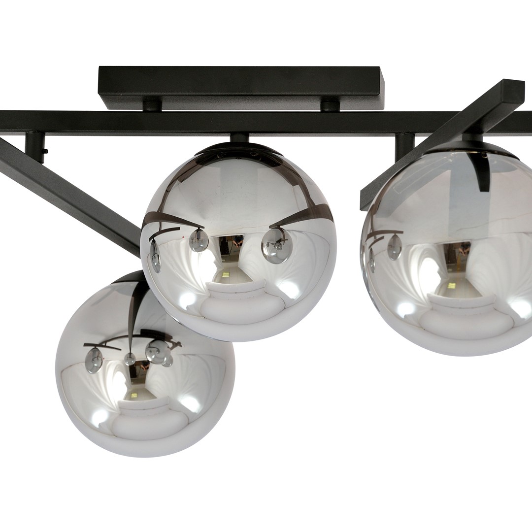 Emibig Stropna svjetiljka SMART 230V 10W MAX LED E14 Čelik/ Staklo Crna