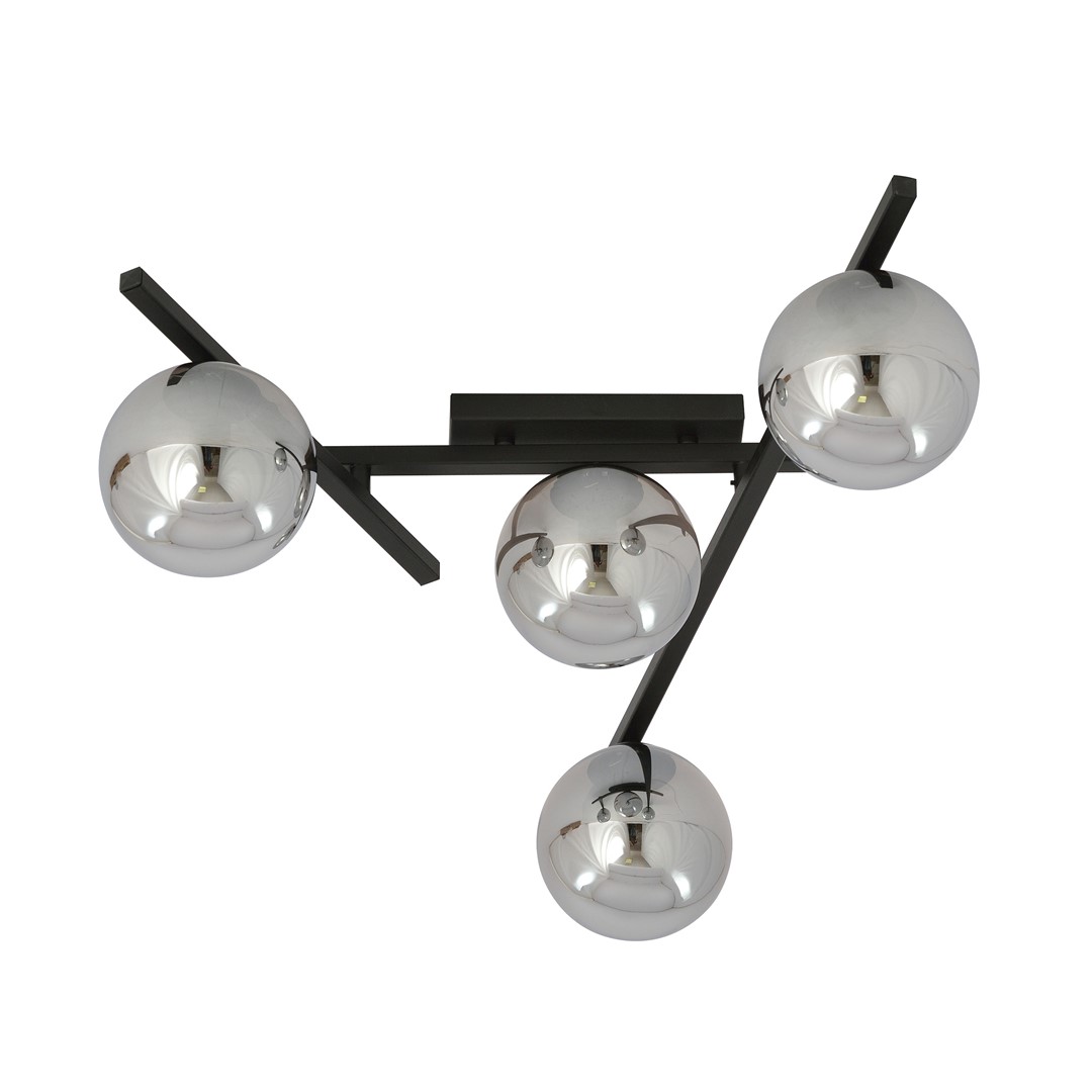 Emibig Stropna svjetiljka SMART 230V 10W MAX LED E14 Čelik/ Staklo Crna