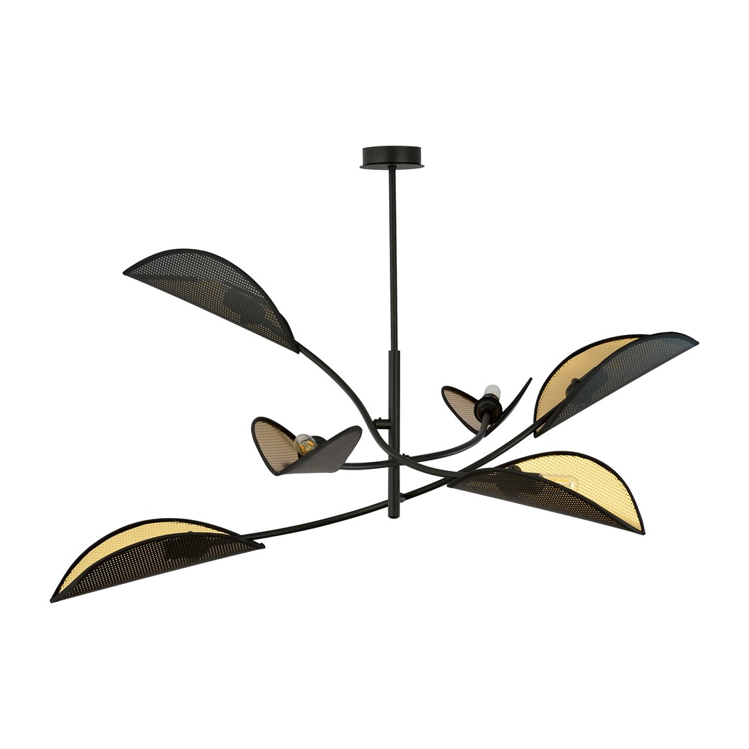 Emibig Stropna svjetiljka LOTUS 230V 10W MAX LED E14 Čelik/ Tkanina Crna