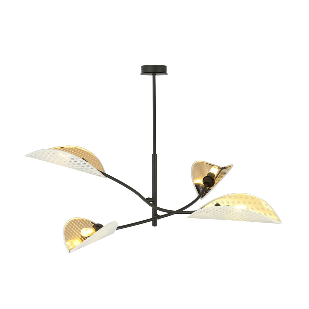Emibig Stropna svjetiljka LOTUS 230V 10W MAX LED E14 Čelik/ Tkanina Crna