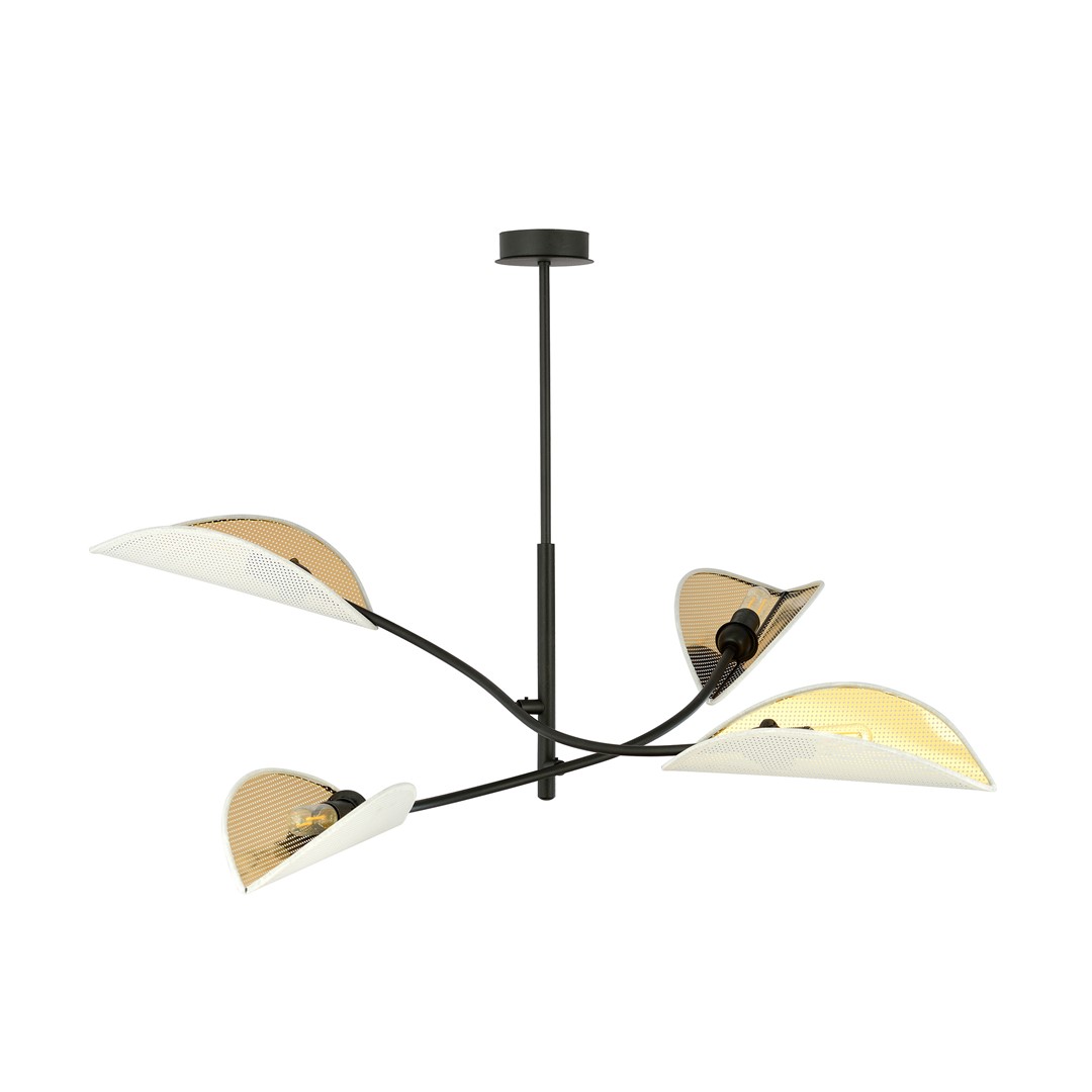 Emibig Stropna svjetiljka LOTUS 230V 10W MAX LED E14 Čelik/ Tkanina Crna