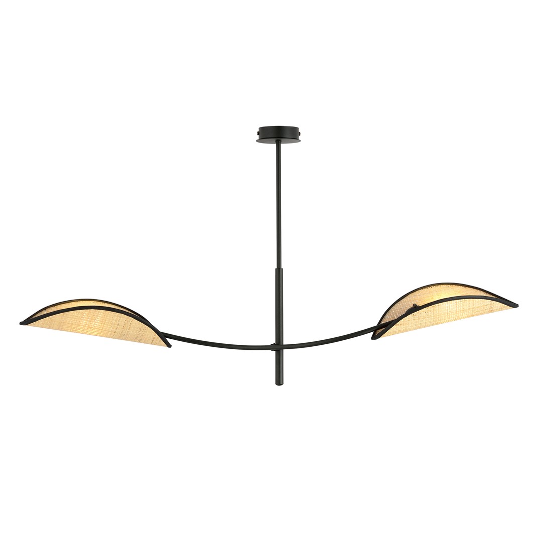 Emibig Stropna svjetiljka LOTUS 230V 10W MAX LED E14 Čelik/ Tkanina Crna