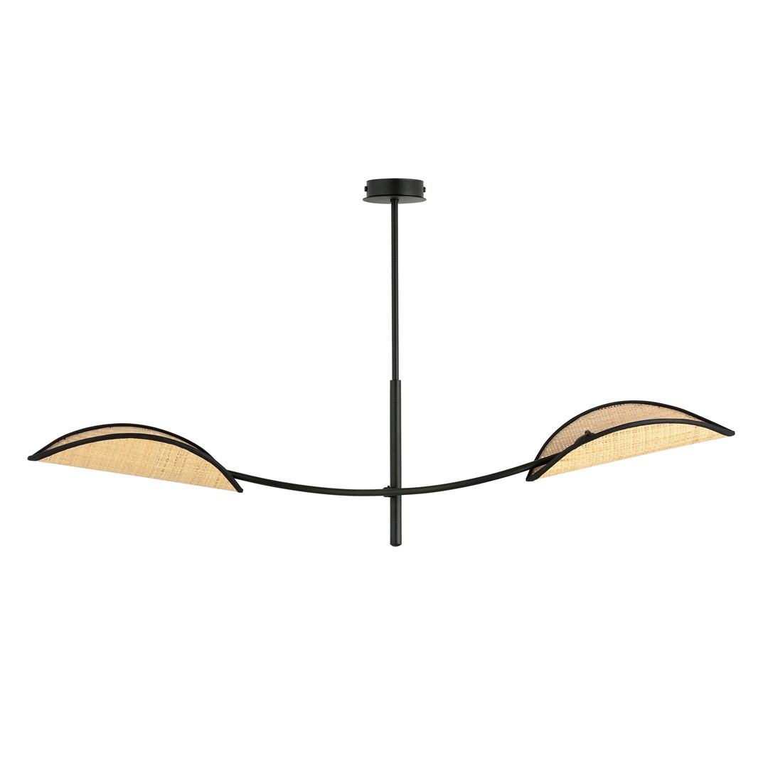 Emibig Stropna svjetiljka LOTUS 230V 10W MAX LED E14 Čelik/ Tkanina Crna