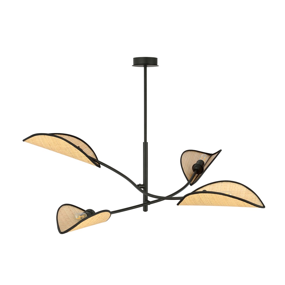 Emibig Stropna svjetiljka LOTUS 230V 10W MAX LED E14 Čelik/ Tkanina Crna