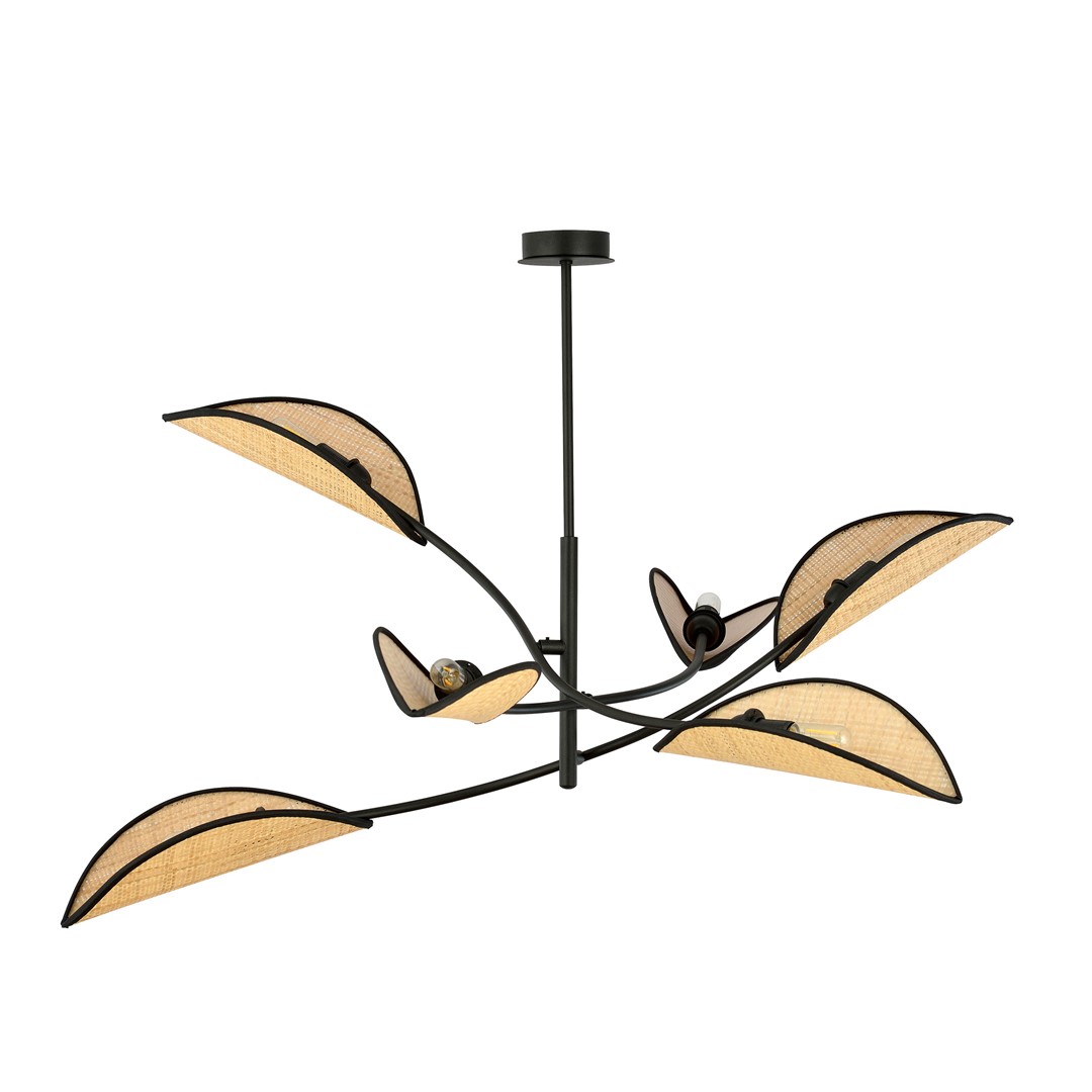 Emibig Stropna svjetiljka LOTUS 230V 10W MAX LED E14 Čelik/ Tkanina Crna