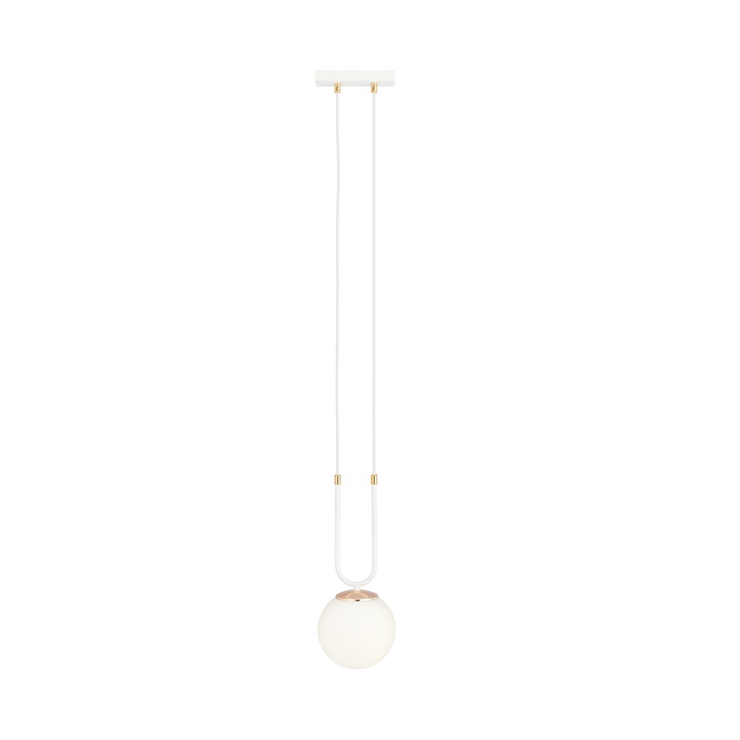 Emibig Visilica GLAM 230V 10W MAX LED E14 Čelik/ Staklo Bijela