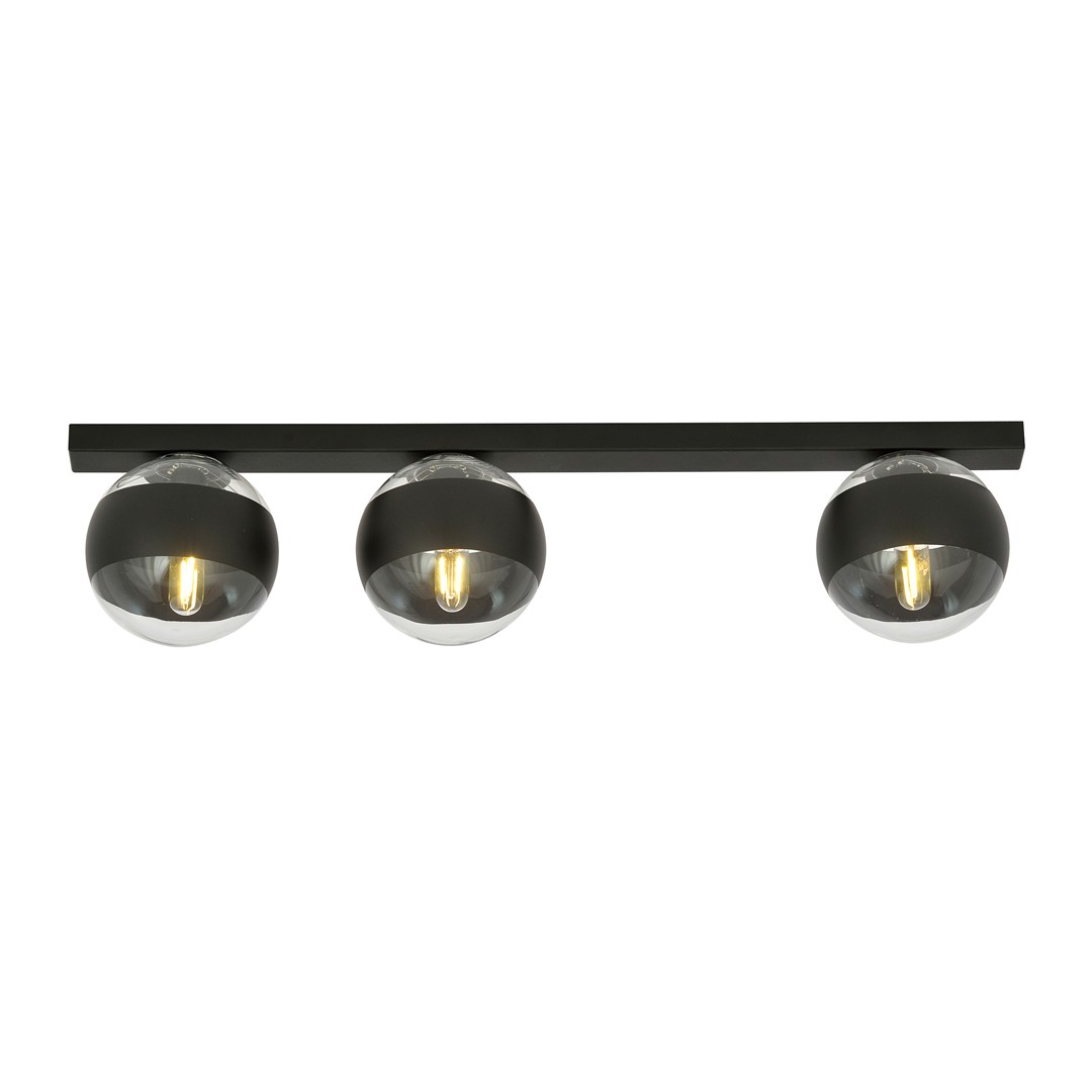 Emibig Stropna svjetiljka FIT 230V 10W MAX LED E14 Čelik/ Staklo Crna