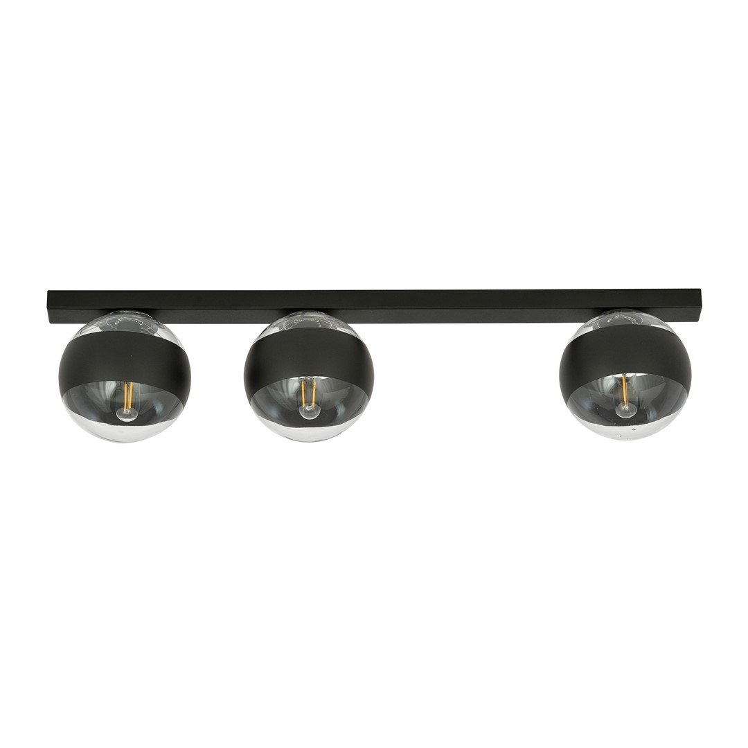 Emibig Stropna svjetiljka FIT 230V 10W MAX LED E14 Čelik/ Staklo Crna