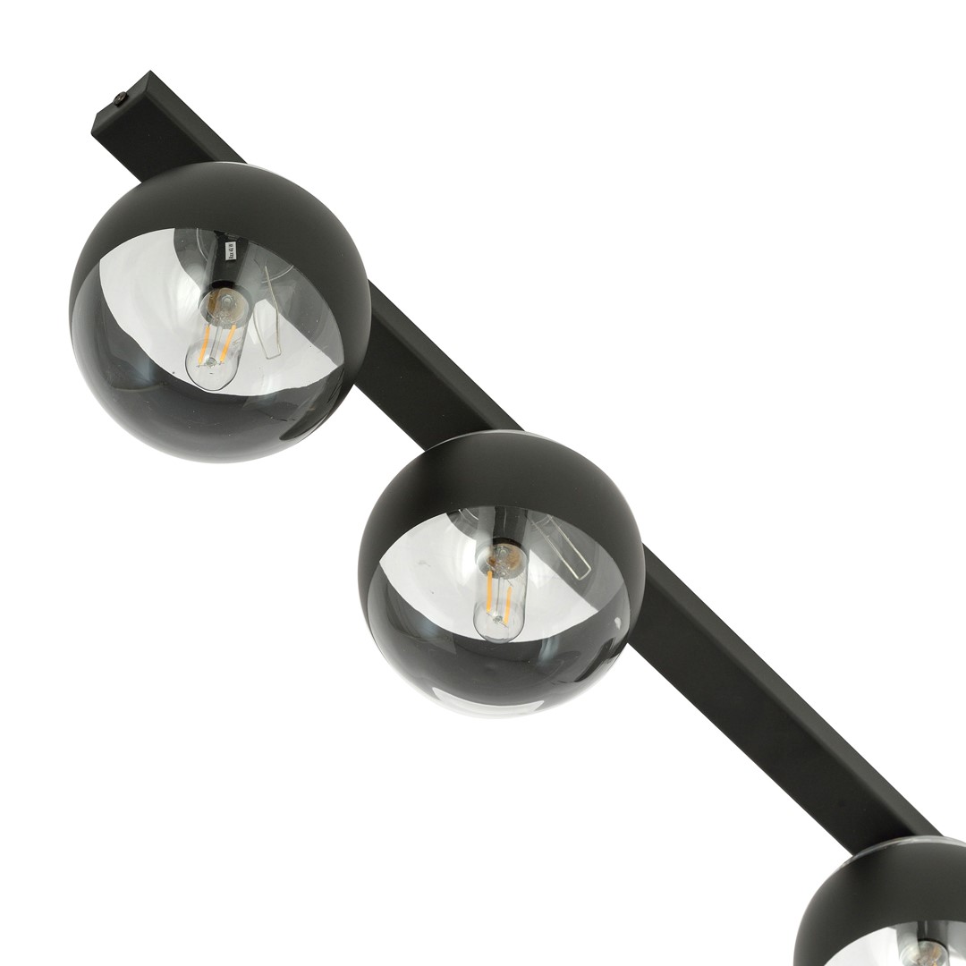 Emibig Stropna svjetiljka FIT 230V 10W MAX LED E14 Čelik/ Staklo Crna