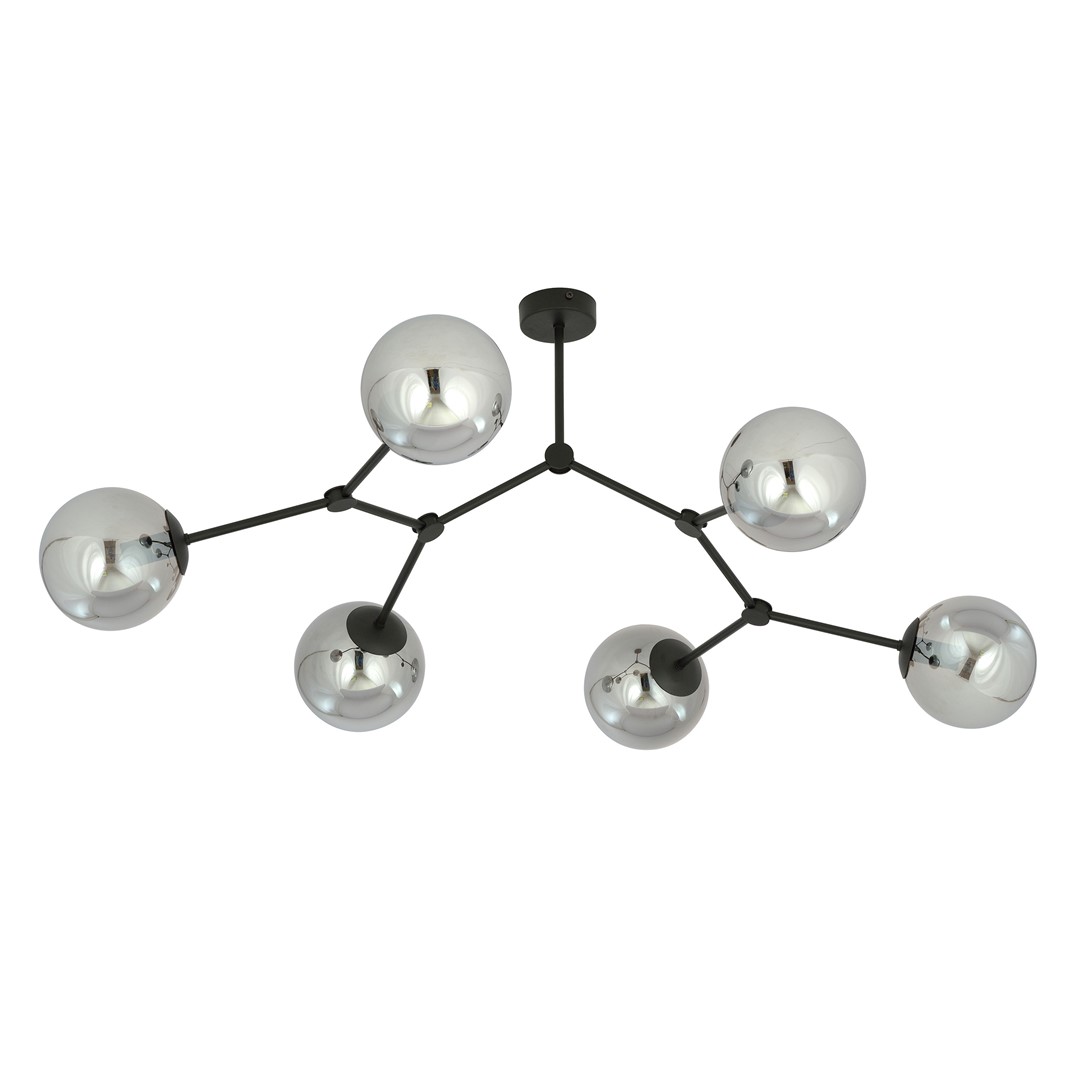 Emibig Stropna svjetiljka SPACE 230V 10W MAX LED E14 Čelik/ Staklo Crna
