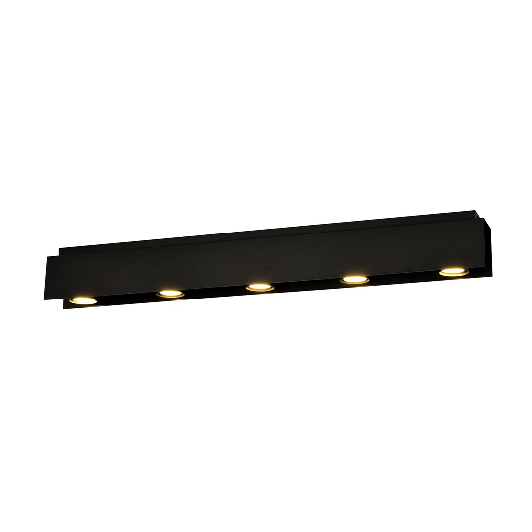 Emibig Stropna svjetiljka KENNO 230V 10W MAX LED GU10 Čelik Crna