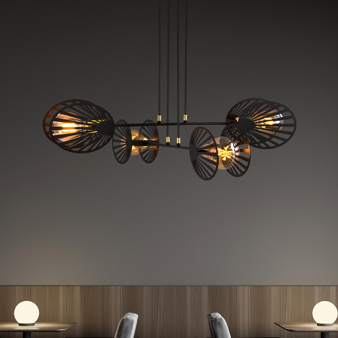 Emibig Visilica PLAYA 230V 15W MAX LED E27 Čelik Crna