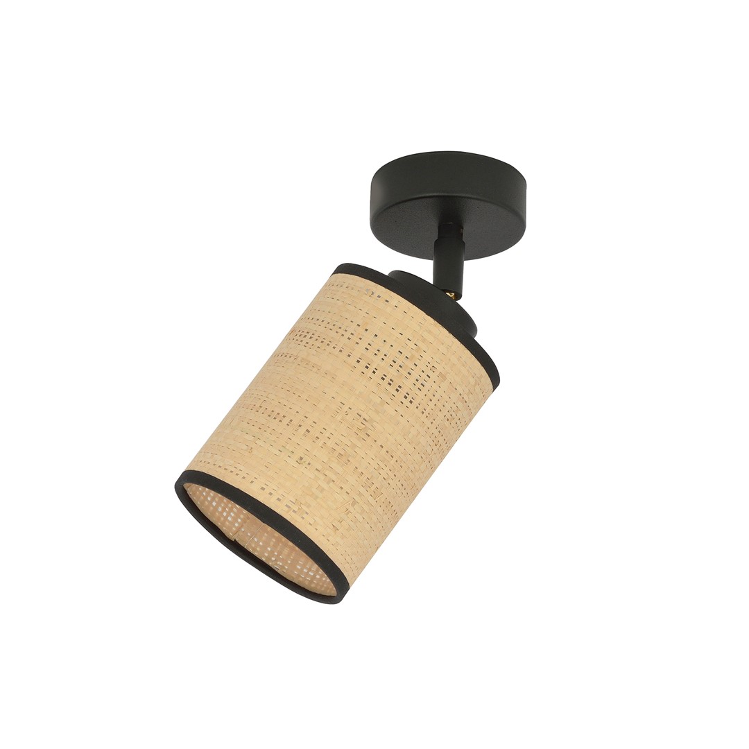 Emibig Stropna svjetiljka YOGA 230V 15W MAX LED E14 Čelik/ Tkanina Crna