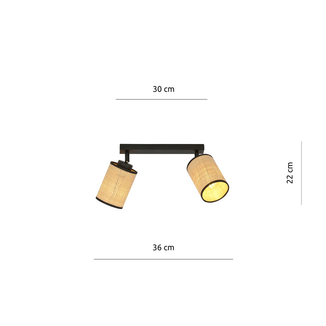 Emibig Stropna svjetiljka YOGA 230V 15W MAX LED E14 Čelik/ Tkanina Crna