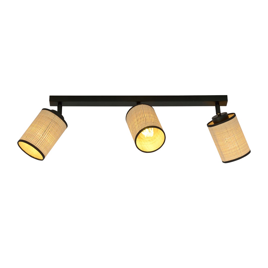 Emibig Stropna svjetiljka YOGA 230V 15W MAX LED E14 Čelik/ Tkanina Crna