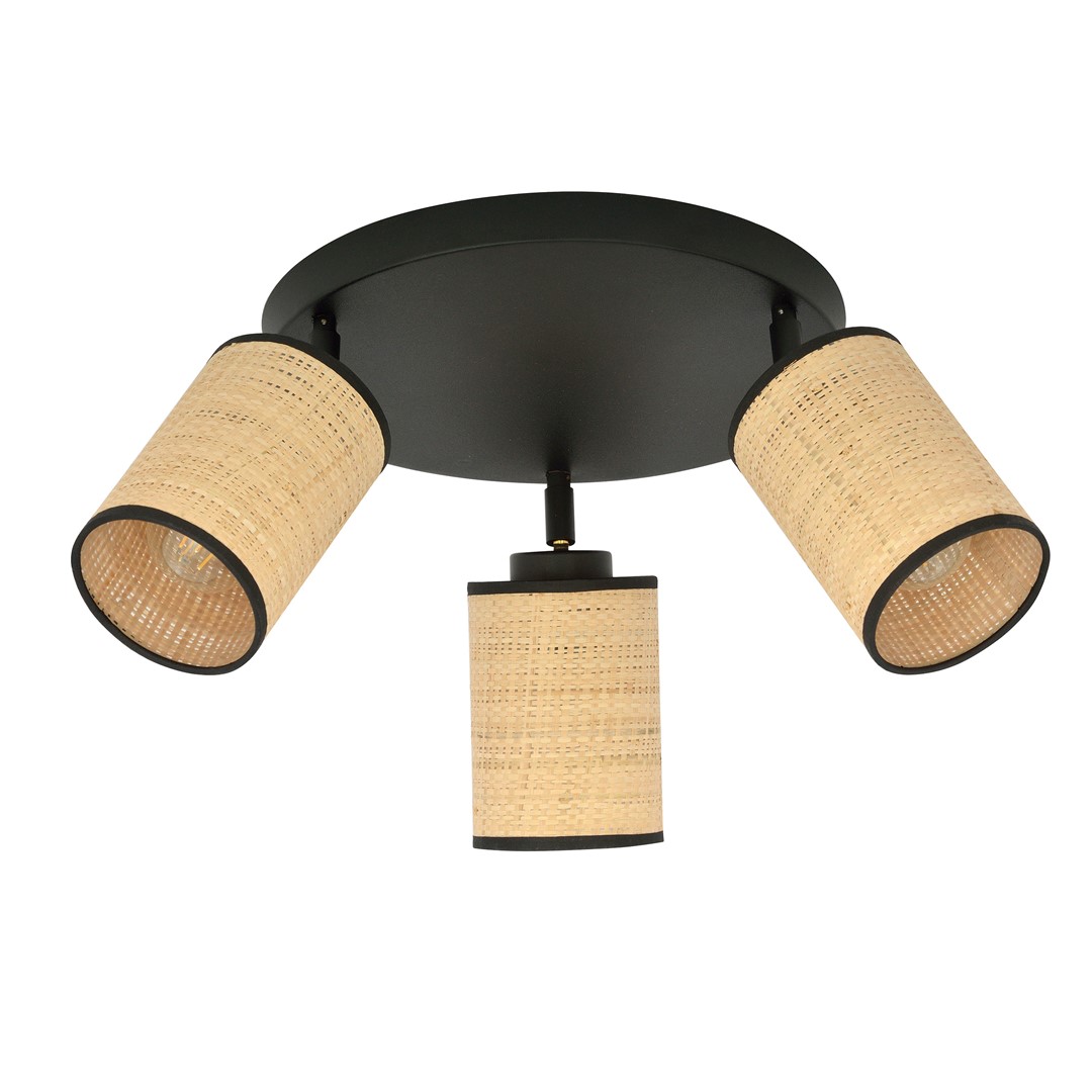 Emibig Stropna svjetiljka YOGA 230V 15W MAX LED E14 Čelik/ Tkanina Crna