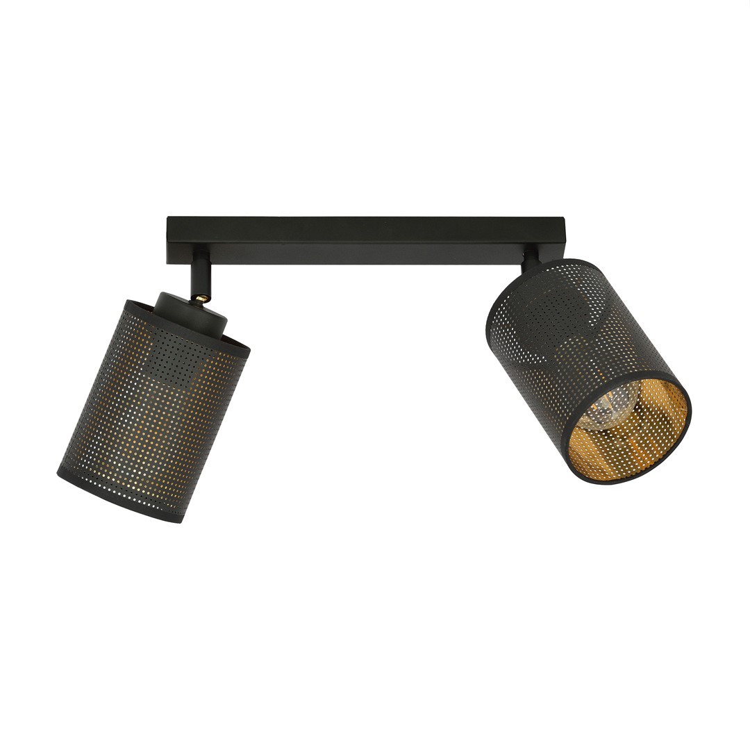 Emibig Stropna svjetiljka BRONX 230V 15W MAX LED E14 Čelik/ Tkanina Crna