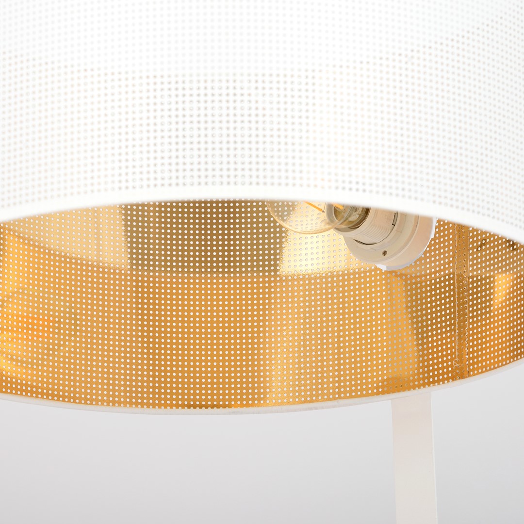 Emibig Podna lampa ESTRELLA 230V 15W MAX LED E27 Čelik/ Tkanina Crna