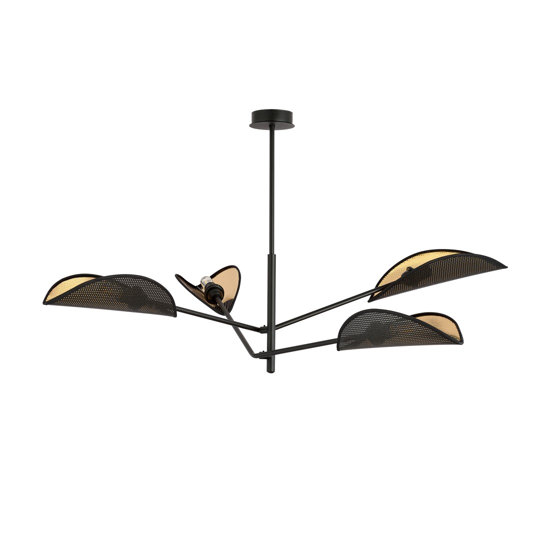 Emibig Stropna svjetiljka VENE 230V 10W MAX LED E14 Čelik/ Tkanina Crna
