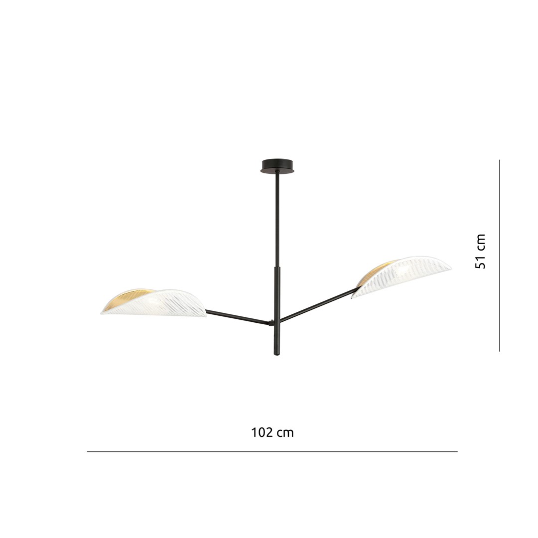 Emibig Stropna svjetiljka VENE 230V 10W MAX LED E14 Čelik/ Tkanina Crna