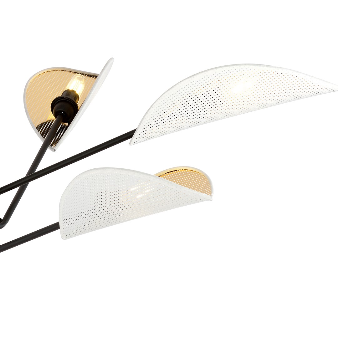 Emibig Stropna svjetiljka VENE 230V 10W MAX LED E14 Čelik/ Tkanina Crna