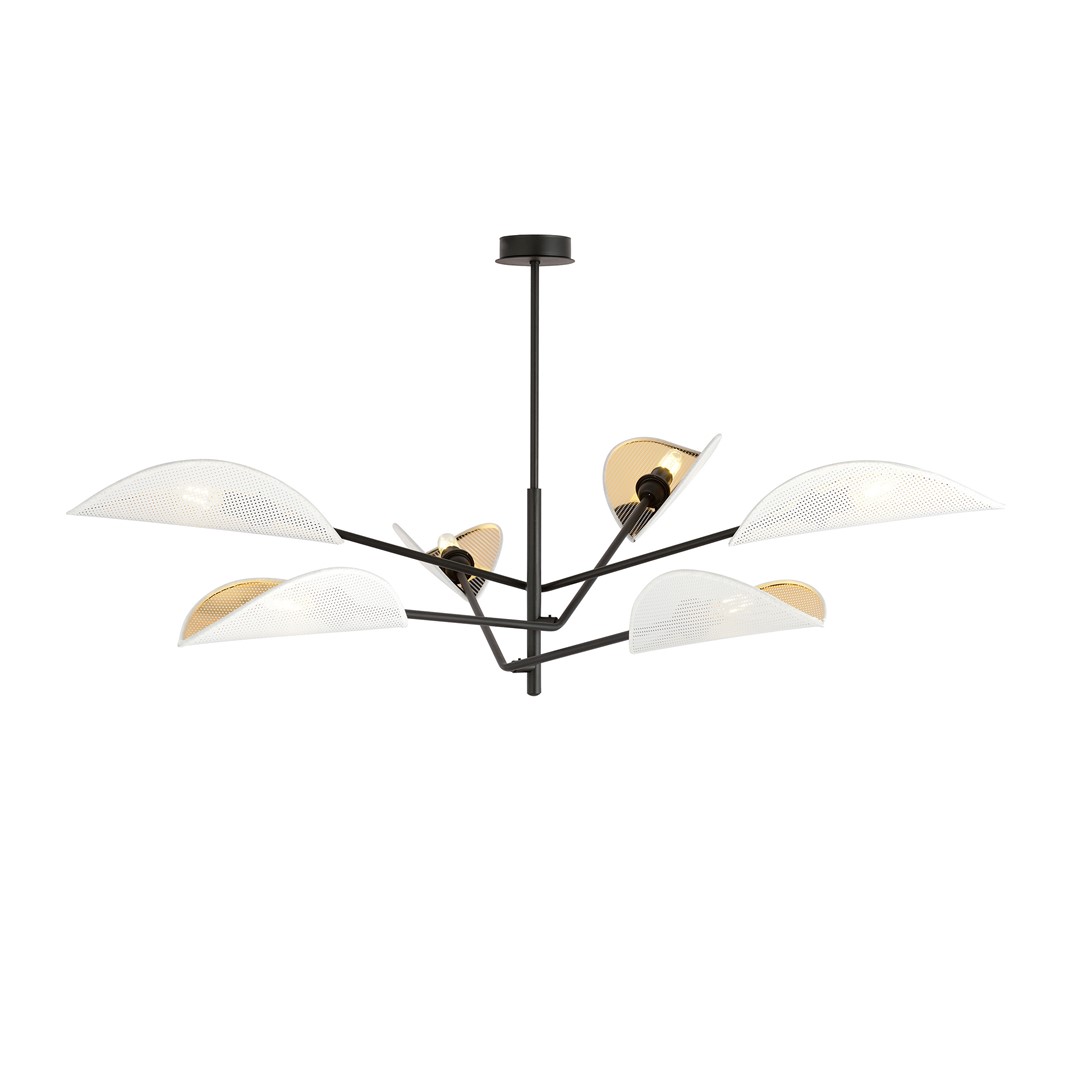 Emibig Stropna svjetiljka VENE 230V 10W MAX LED E14 Čelik/ Tkanina Crna