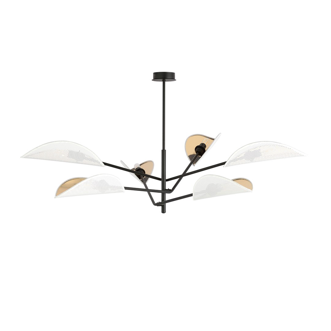 Emibig Stropna svjetiljka VENE 230V 10W MAX LED E14 Čelik/ Tkanina Crna