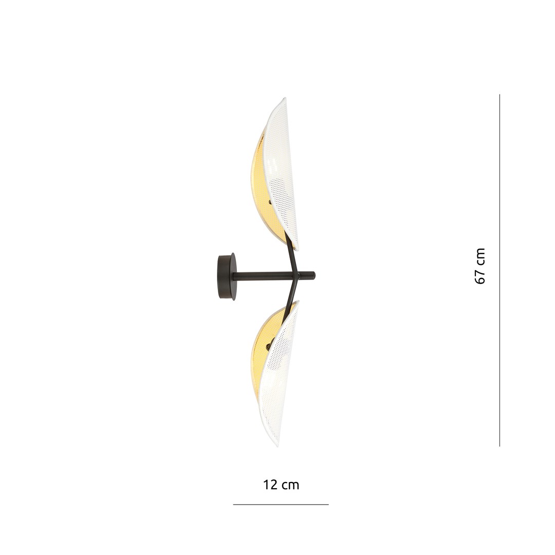 Emibig Zidna lampa VENE 230V 10W MAX LED E14 Čelik/ Tkanina Crna