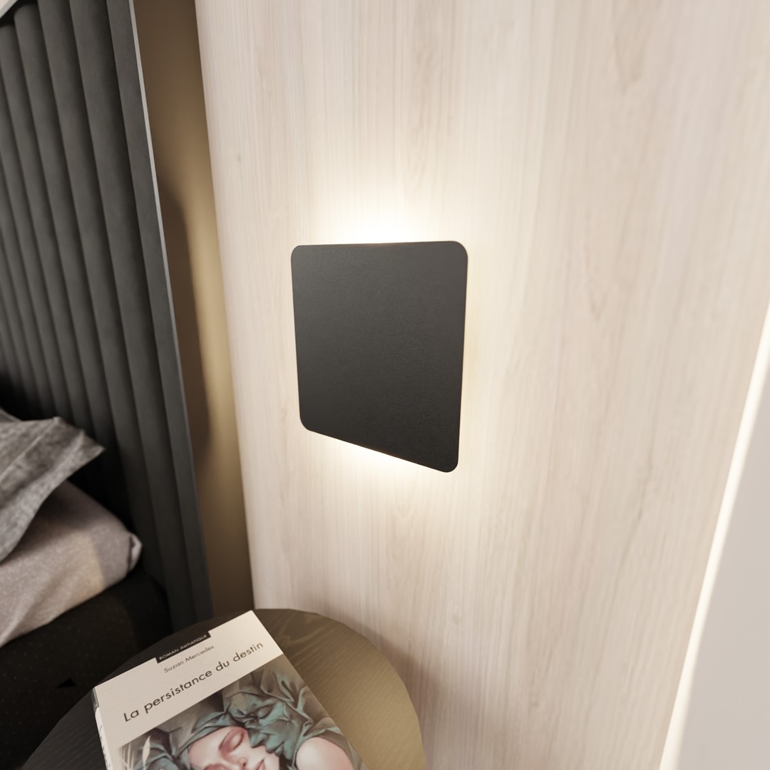 Emibig Zidna lampa FORM 230V 8W MAX LED G9 Čelik Crna
