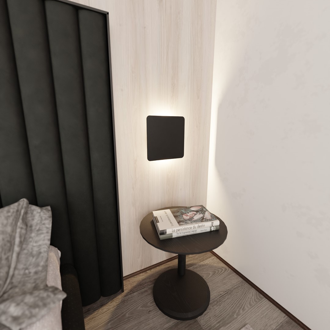 Emibig Zidna lampa FORM 230V 8W MAX LED G9 Čelik Crna