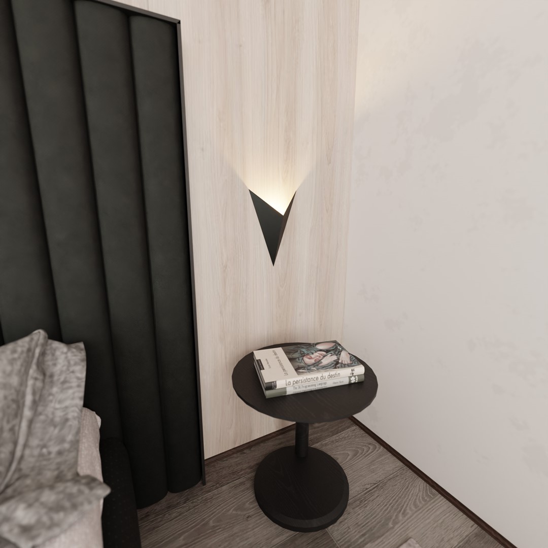 Emibig Zidna lampa FORM 230V 8W MAX LED G9 Čelik Crna