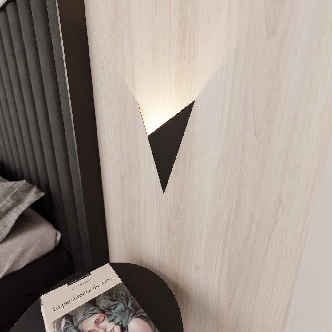 Emibig Zidna lampa FORM 230V 8W MAX LED G9 Čelik Crna