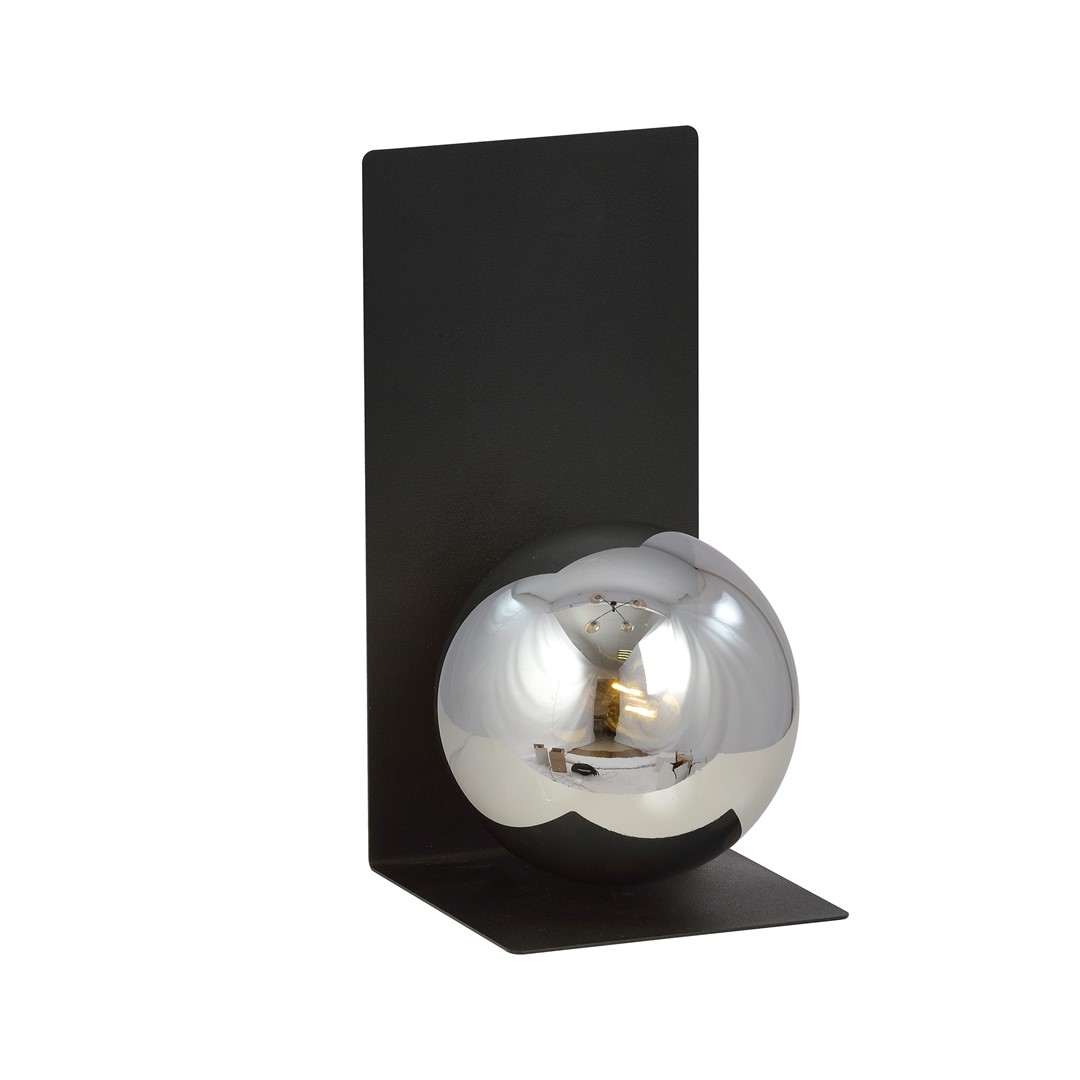 Emibig Zidna lampa FORM 230V 10W MAX LED E14 Čelik/ Staklo Crna