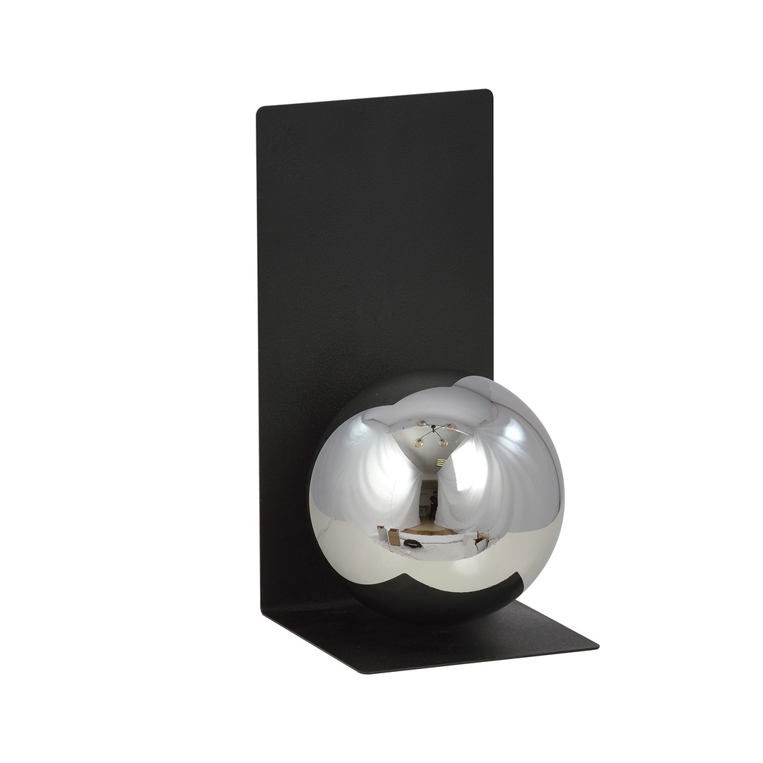 Emibig Zidna lampa FORM 230V 10W MAX LED E14 Čelik/ Staklo Crna