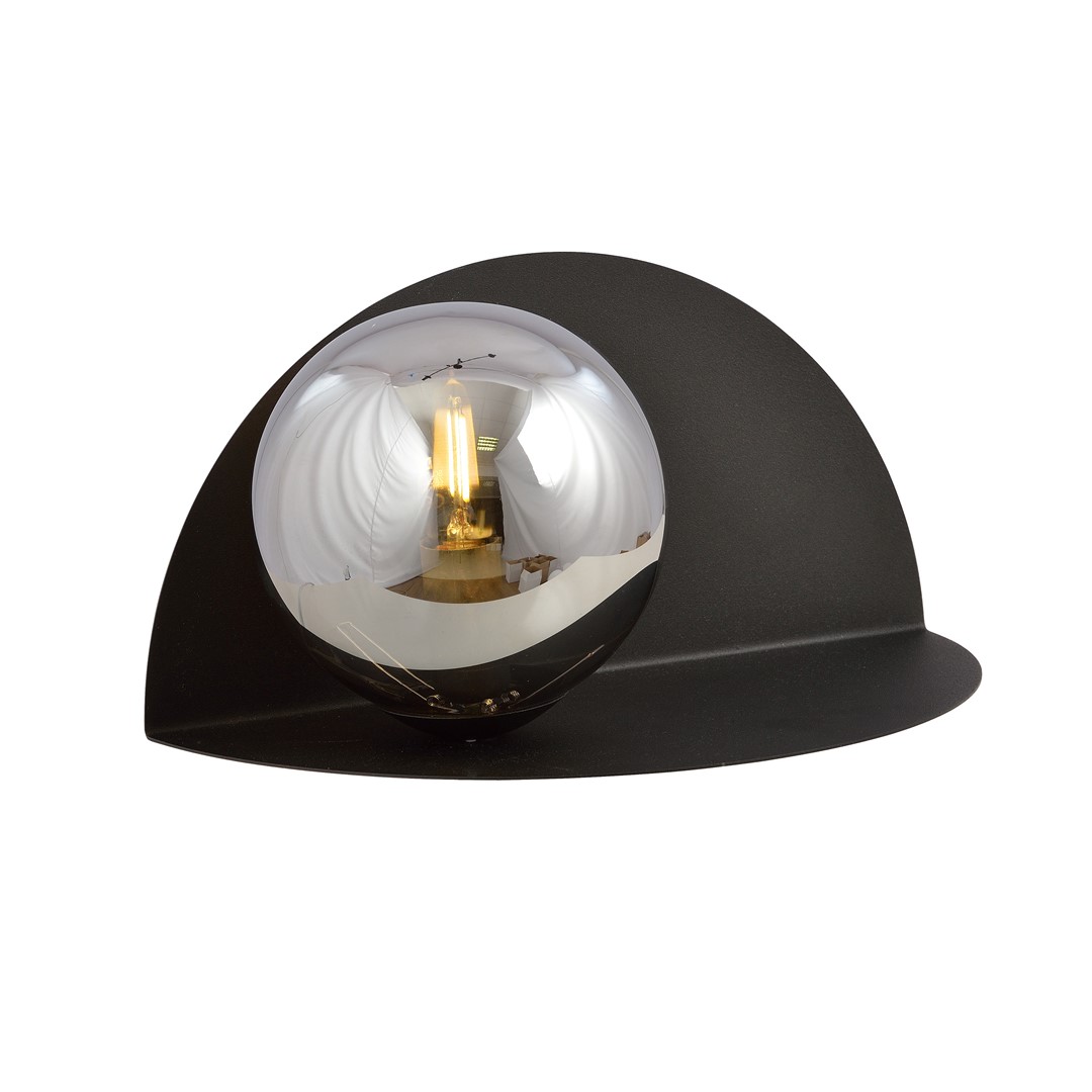 Emibig Zidna lampa FORM 230V 10W MAX LED E14 Čelik/ Staklo Crna