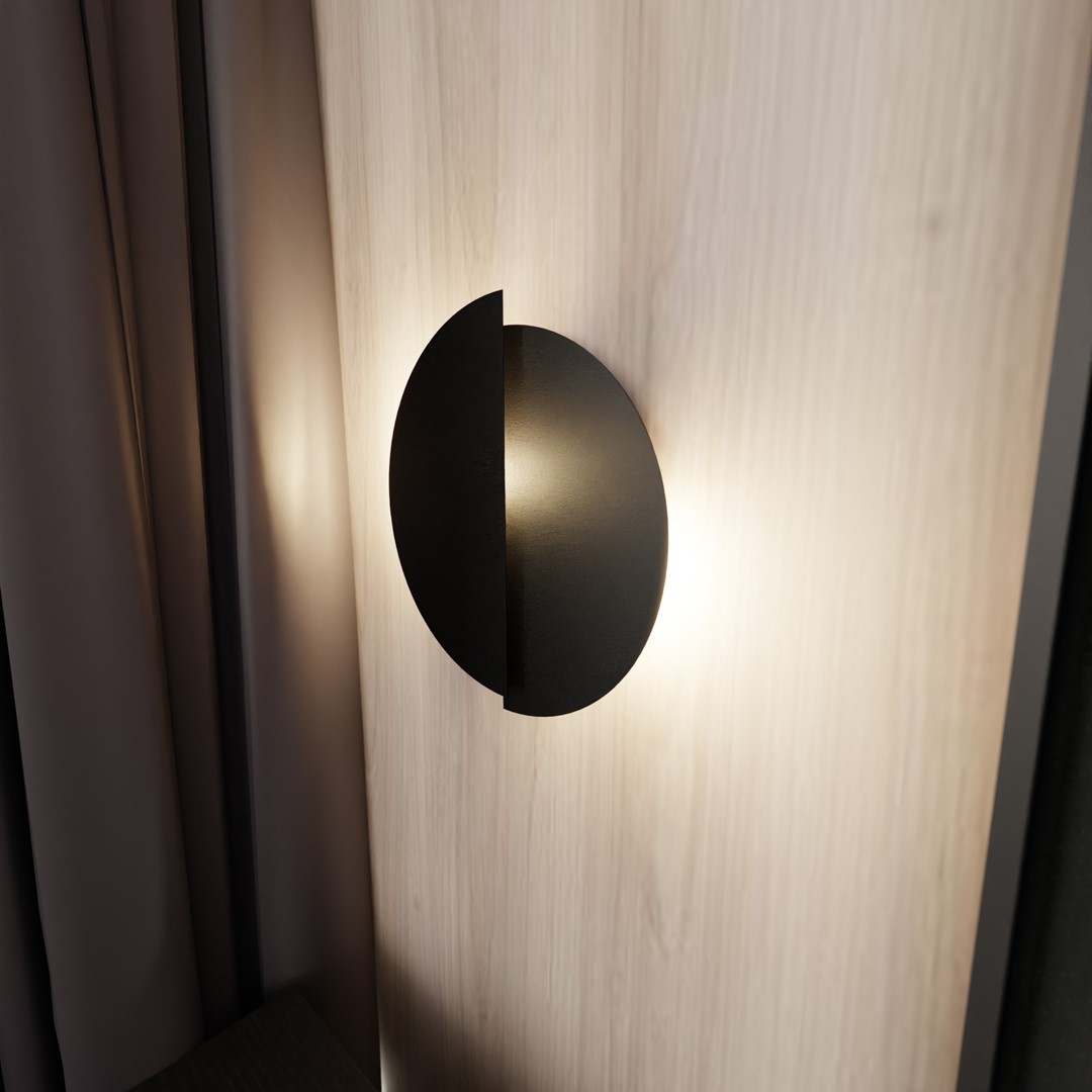 Emibig Zidna lampa FORM 230V 8W MAX LED G9 Čelik Crna