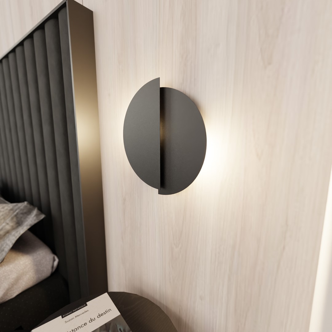 Emibig Zidna lampa FORM 230V 8W MAX LED G9 Čelik Crna