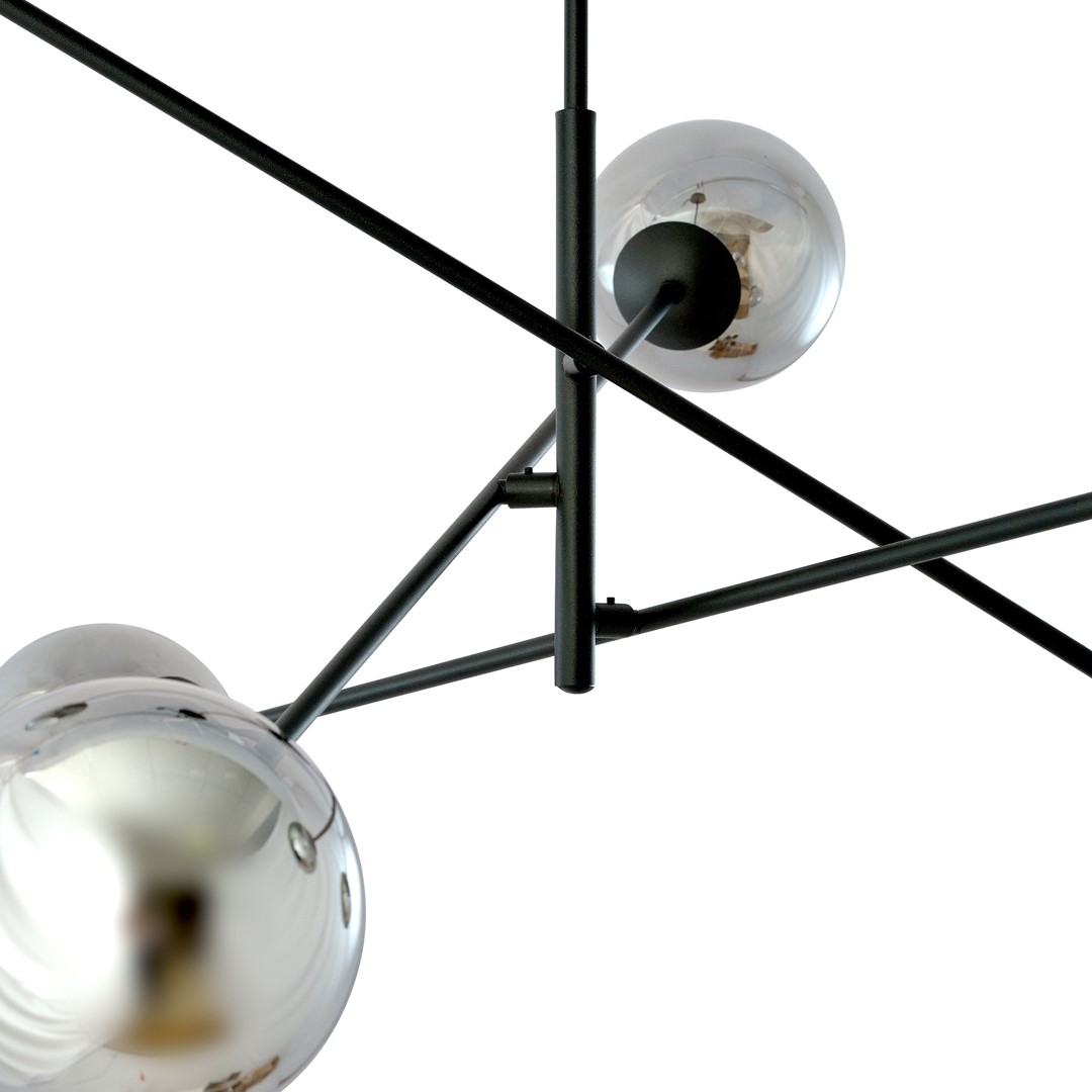 Emibig Visilica LINEAR 230V 10W MAX LED E14 Čelik/ Staklo Crna