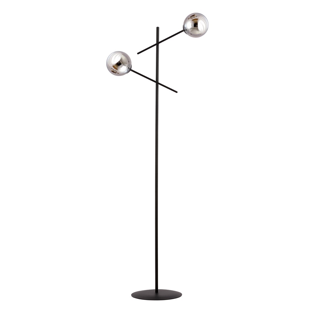 Emibig Podna lampa LINEAR 230V 10W MAX LED E14 Čelik/ Staklo Crna