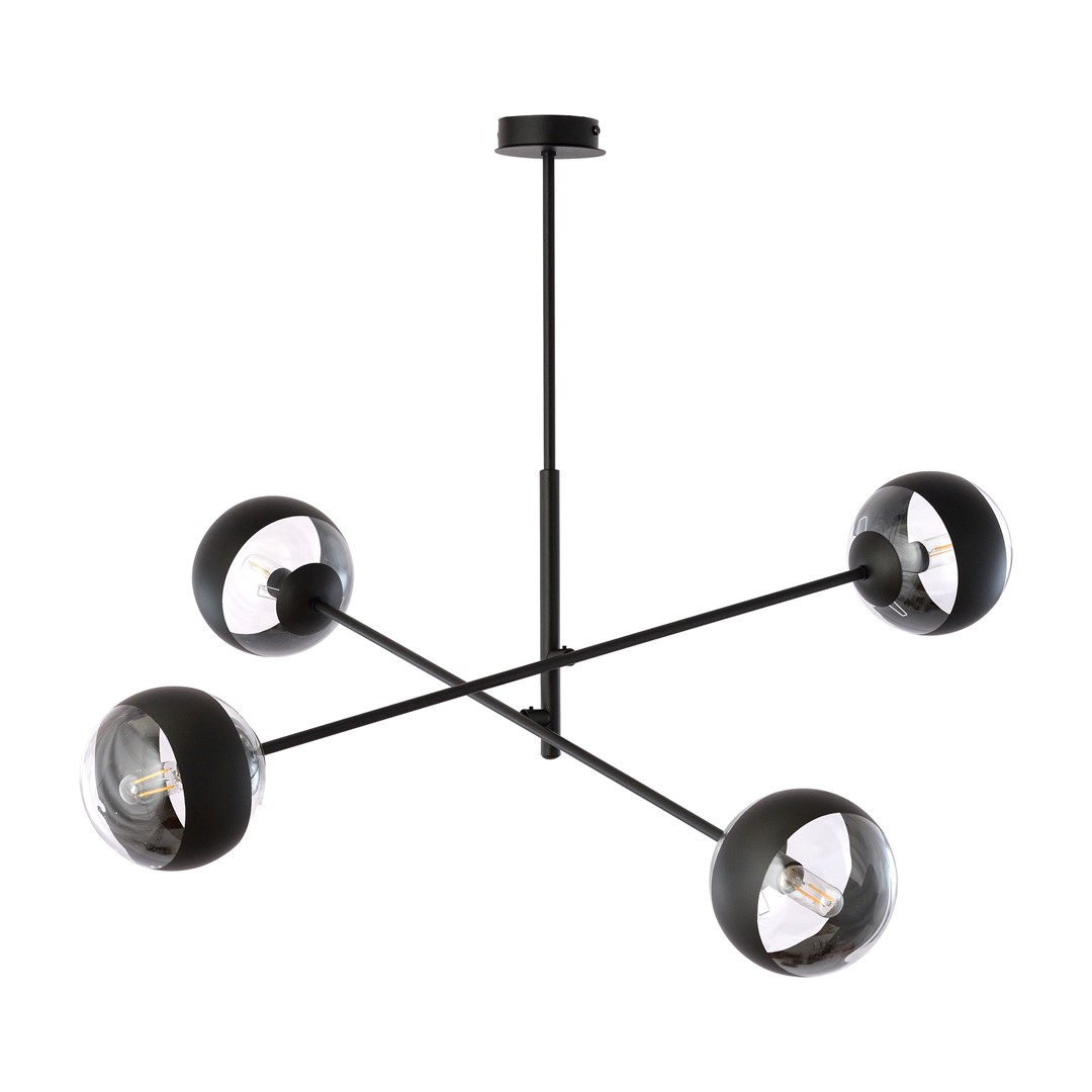 Emibig Visilica LINEAR 230V 10W MAX LED E14 Čelik/ Staklo Crna