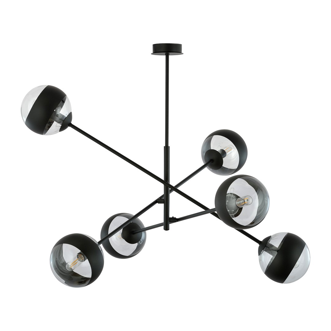 Emibig Visilica LINEAR 230V 10W MAX LED E14 Čelik/ Staklo Crna