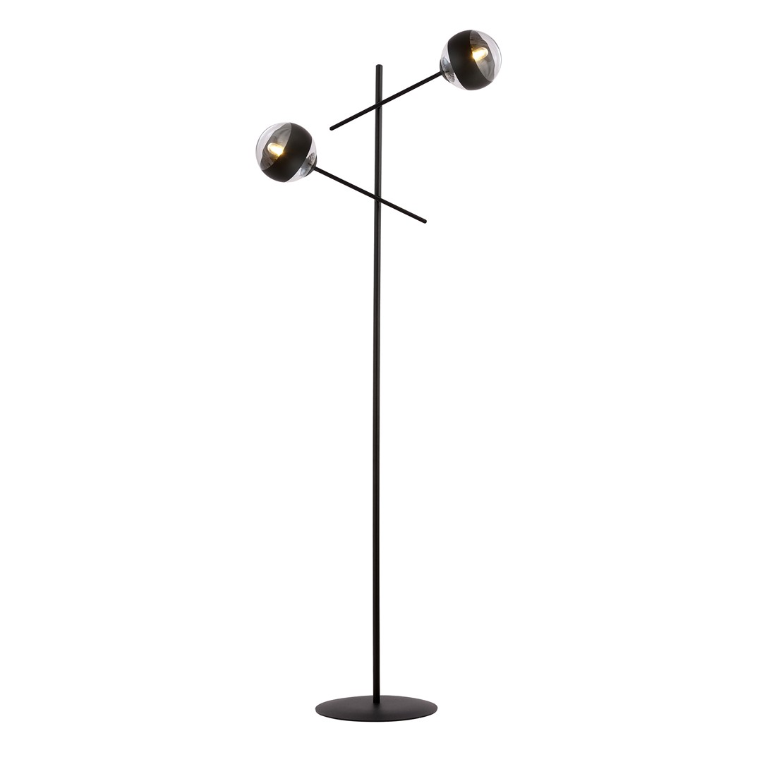 Emibig Podna lampa LINEAR 230V 10W MAX LED E14 Čelik/ Staklo Crna